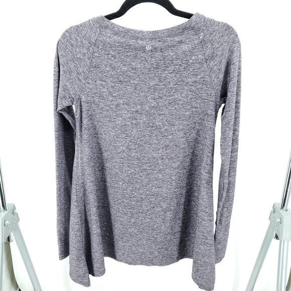 Lululemon Rehearsal Long Sleeve Tunic Top 6/M Heathered Black Swan (Purp… - Picture 6 of 16
